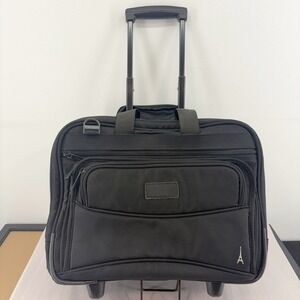 Travelpro Rolling Briefcase Ballistic Nylon Eiffel Tower Laptop Bag Vintage 90s